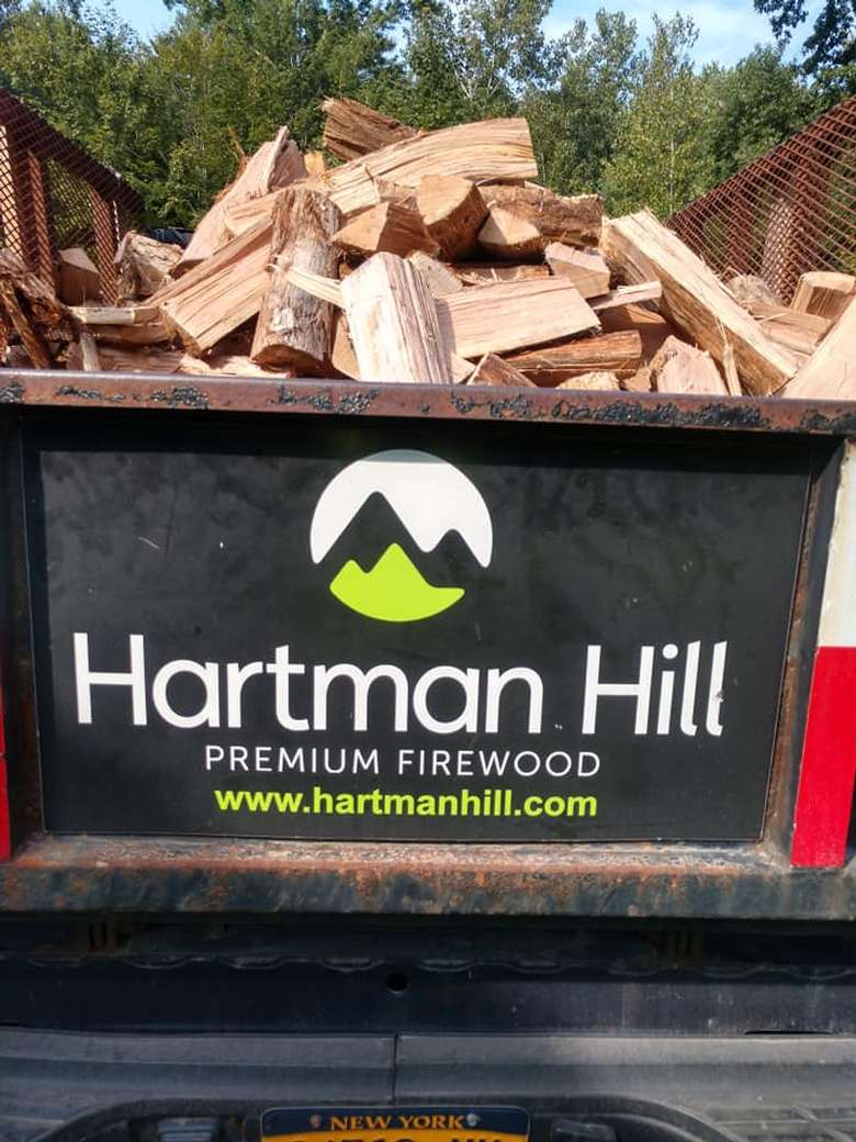 firewood in truck