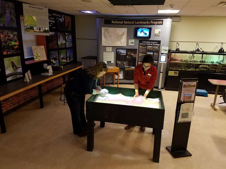 a sand based interactive exhibit