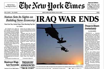 The New York Times: Iraq War Ends - Spoof Paper