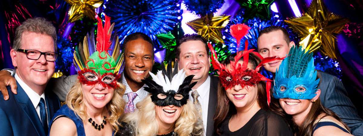 people dressed up for a mardi gras gaa